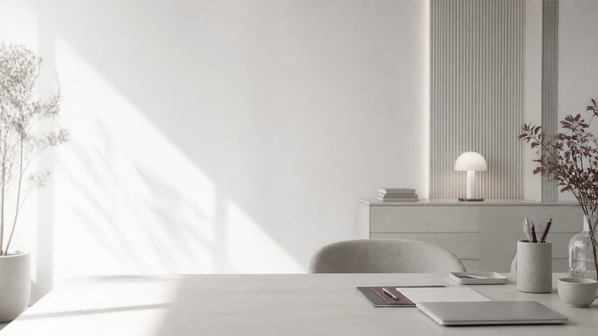Bureau lumineux et épuré